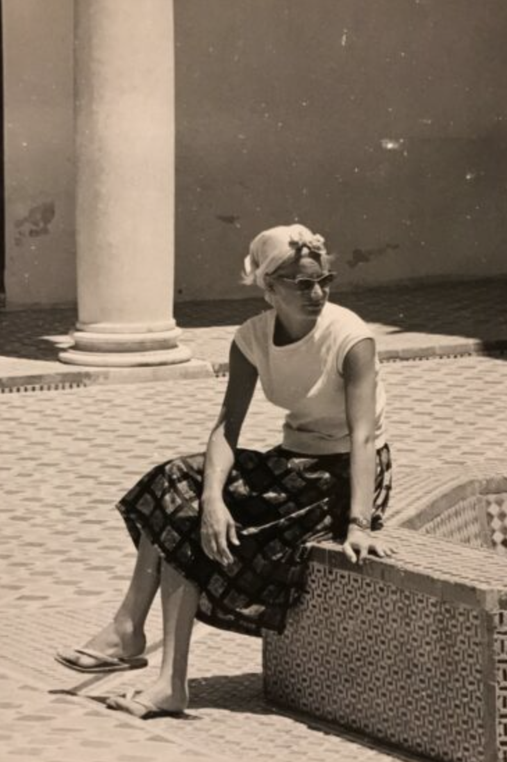 Marianne Elfverson in Morocco, photo by Bertil Elfverson 1964